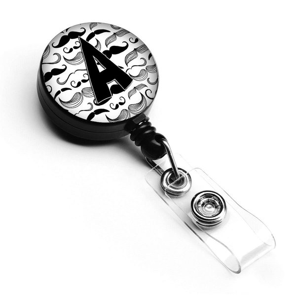 Carolines Treasures Letter A Moustache Initial Retractable Badge Reel CJ2009-ABR